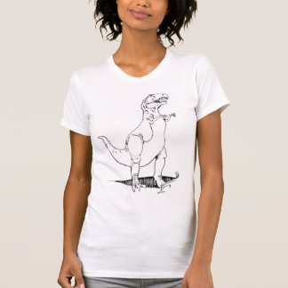 Camiseta El blanco de la antigüedad del dinosaurio de T Rex