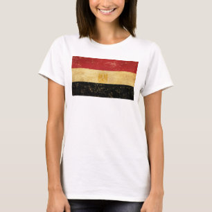 Camiseta El blanco de las mujeres de la bandera egipcia de