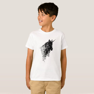 Camiseta El blanco del diseño del unicornio embroma la