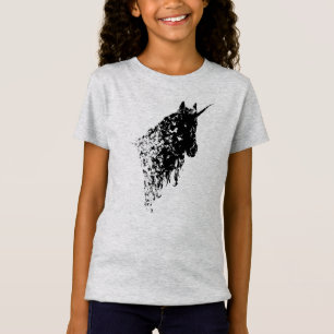 Camiseta El blanco del diseño del unicornio embroma la