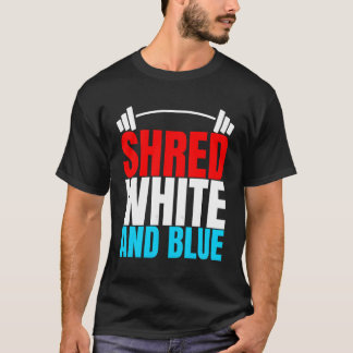 Camiseta El Blanco Rojo Y El Azul Es Un Ejercicio De Halter