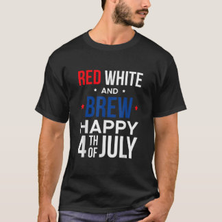 Camiseta El Blanco Rojo Y El Crecimiento Feliz 4 De Julio