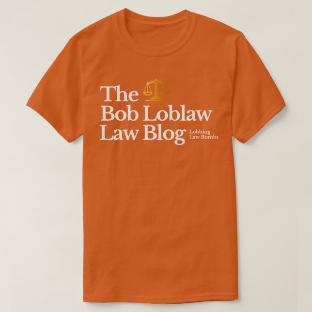 Camiseta El blog de derecho Bob Loblaw Lobbing Law Bombas (Diseño del anverso)