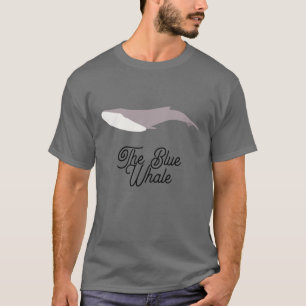 Camiseta El bloque de color de la ballena azul