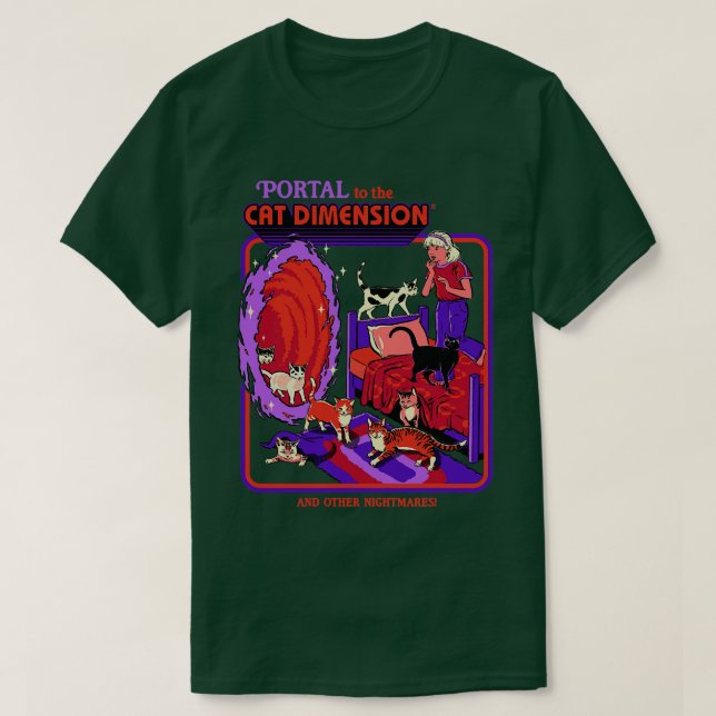 Camiseta El bloqueo de la dimensión del gato (Diseño del anverso)