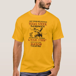 Camiseta El bocadillo y el teatro retros del buey de Tejas