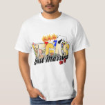 Camiseta El Boda de Las Vegas acaba de casarse<br><div class="desc">¿Planeando un Boda de Las Vegas? ¡Aquí hay un diseño para los recién casados! Golden VEGAS Acabo de casarte rodeado de la ranura 777 del bote,  blackjack,  ruleta y fichas de póker. Camisetas,  tazas y más para novios. Nuestra luna de miel,  novia y Groom también están disponibles.</div>