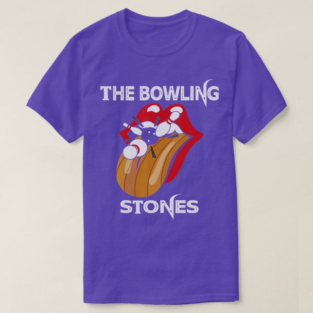 Camiseta El boliche Stones Funny American Strikes Bowkes (Diseño del anverso)