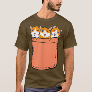Camiseta El Bolsillo De Diseño Tiene Cerdo De Equipo Guinea