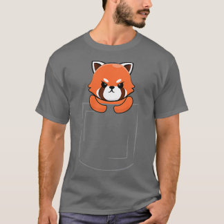 Camiseta El bolsillo del Panda rojo para los amantes del Pa