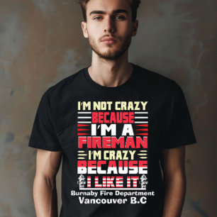 Camiseta El bombero apasionado por su trabajo