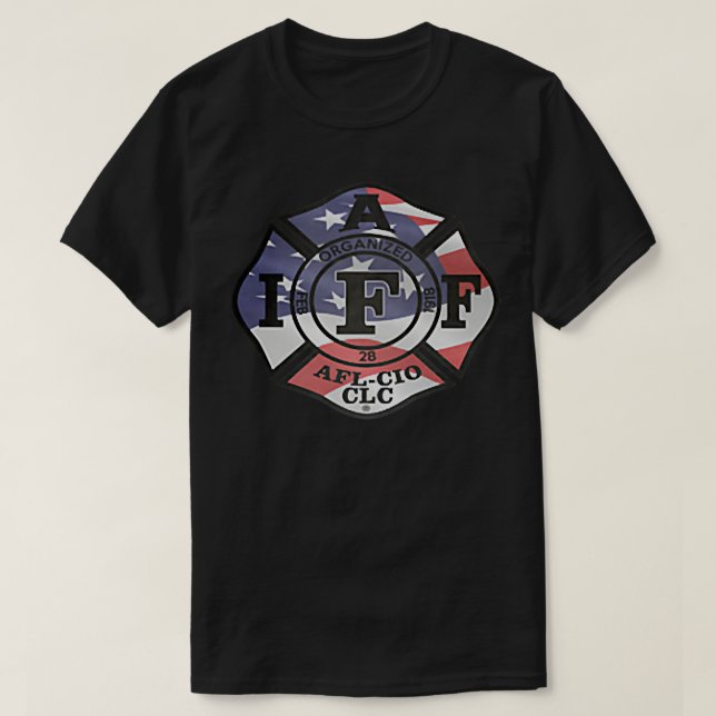 Camiseta El bombero estadounidense patriota de la IAFF (Diseño del anverso)