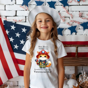 Camiseta ¡El bombero gatito listo para la acción!