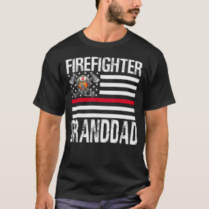 Camiseta El bombero GRANDDAD apoya la delgada línea roja de