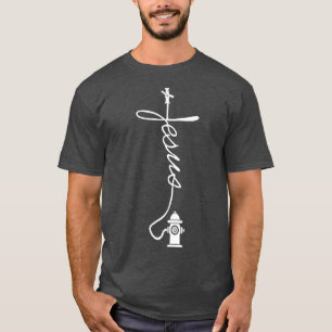 Camiseta El bombero Jesús Dios Cristiano Fuego