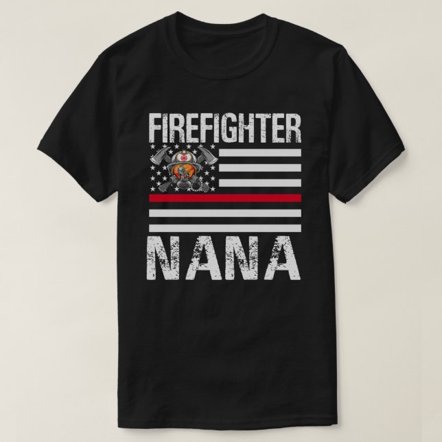 Camiseta El bombero NANA apoya la delgada línea roja de la  (Diseño del anverso)