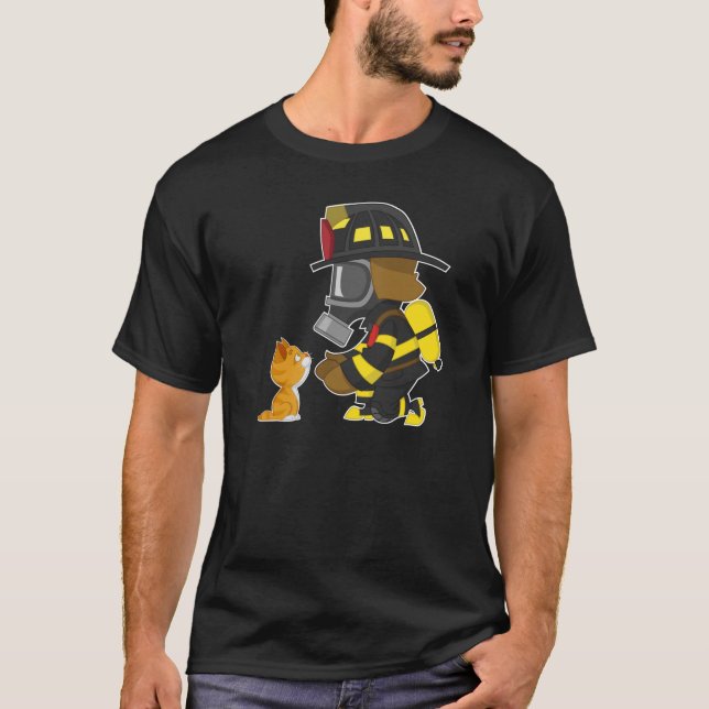 Camiseta El bombero rescata el gatito (Anverso)