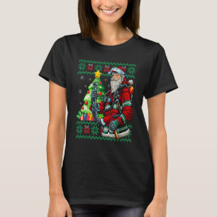 Camiseta El bombero Santa Claus engaña a los Navidades
