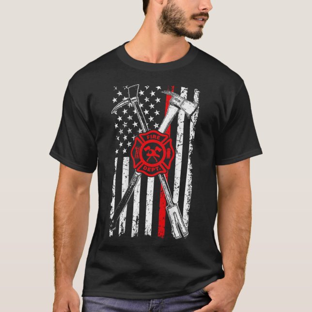 Camiseta El bombero son regalos patrióticos Ax Halligan Thi (Anverso)