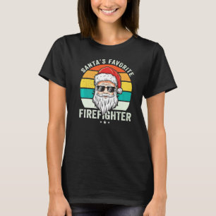 Camiseta El bombero voluntario favorito de Santa Claus es g