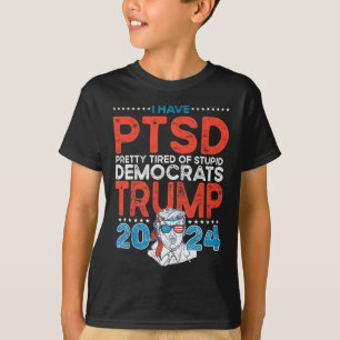 Camiseta El Bonito Del Ptsd Está Cansado De Estúpidos Demóc