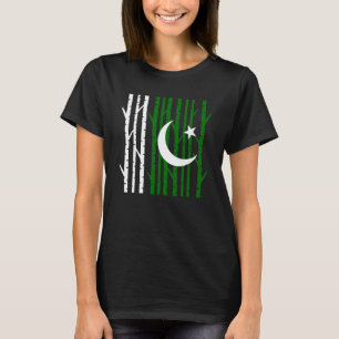 Camiseta El bosque de camping patriótico paquistaní único p