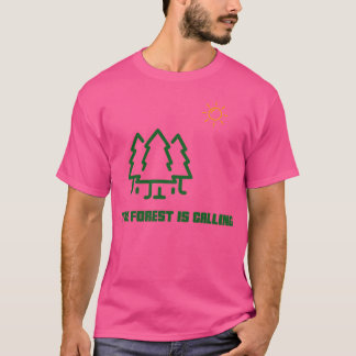 Camiseta El Bosque Está Llamando Regalo de Camping