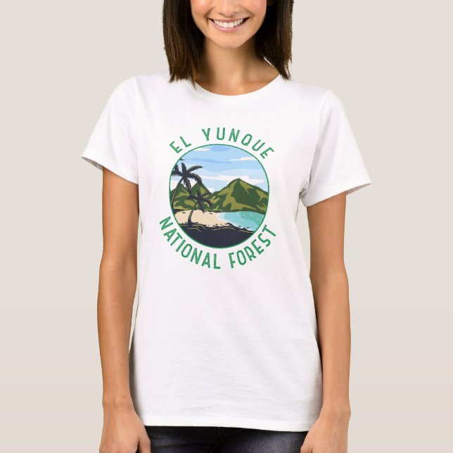 Camiseta El bosque nacional El Yunque Puerto Rico angustiad (Anverso)