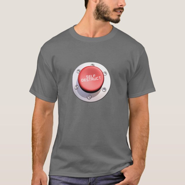 Camiseta el botón del DESTRUCT del UNO MISMO (Anverso)