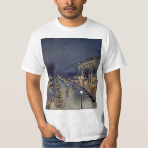 Camiseta El Boulevard Montmartre de noche Pissarro