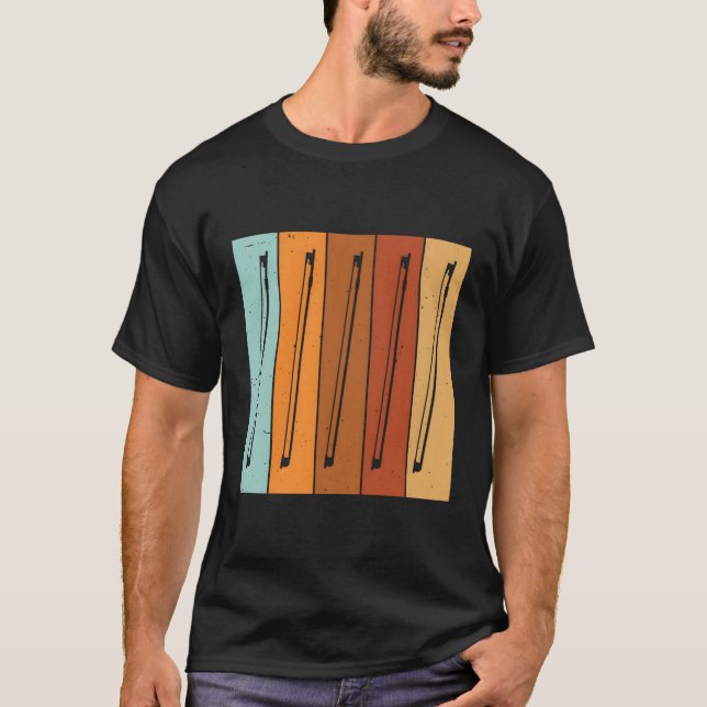 Camiseta El Bow De Cadenas Del Músico String Player 70 (Anverso)