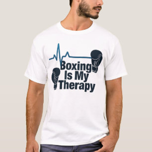 Camiseta El Boxeo Es Mi Terapia Diseño Pastel Lindo