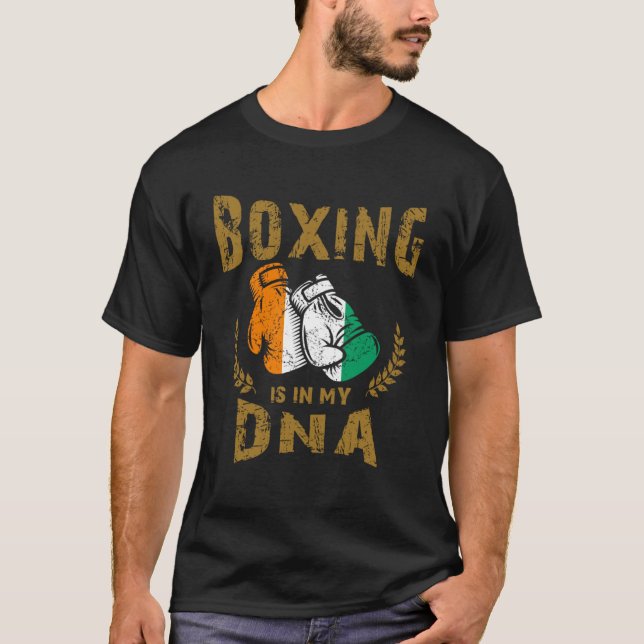 Camiseta El boxeo está en mi D N A Costa de Marfil Bandera  (Anverso)