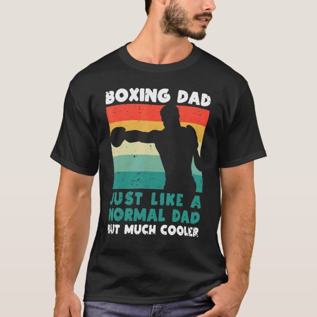 Camiseta El Boxeo Retro A Papá Como Un Papá Regular Pero Un (Anverso)