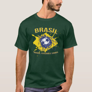 Camiseta El Brasil Carnaval, samba de Futebol e se divierte