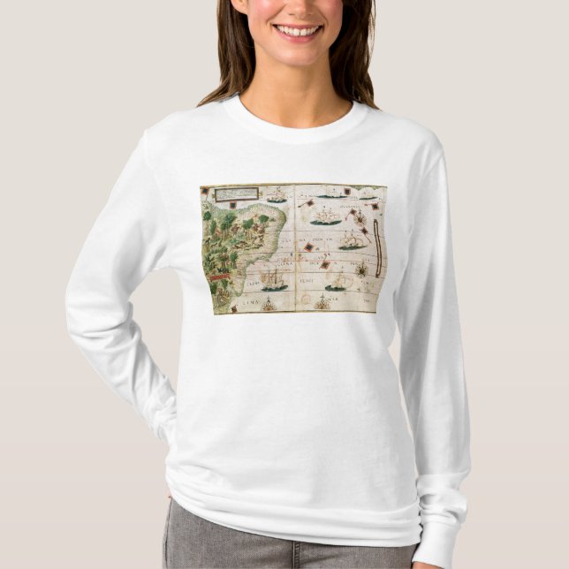 Camiseta El Brasil del "atlas de Miller" por Pedro Reinel (Anverso)