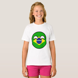 Camiseta El Brasil Geeky que tiende divertido Countryball