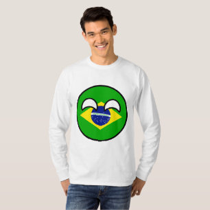 Camiseta El Brasil Geeky que tiende divertido Countryball