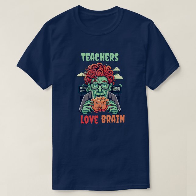 Camiseta El brillante borrador de un profesor zombi (Diseño del anverso)