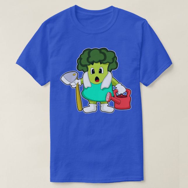 Camiseta El brócoli como granjero con agua (Diseño del anverso)