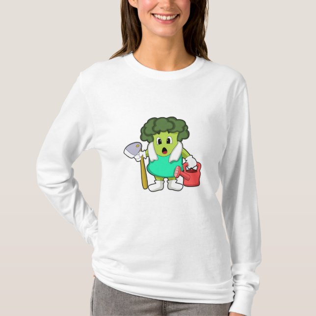 Camiseta El brócoli como granjero con agua (Anverso)
