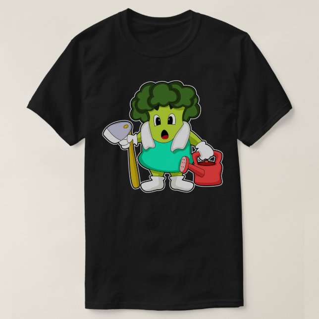 Camiseta El brócoli como granjero con agua (Diseño del anverso)
