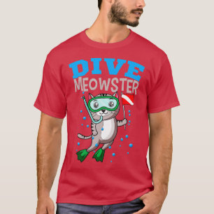 Camiseta El Buceador De Gatos Meowster Scuba Buceando bajo 