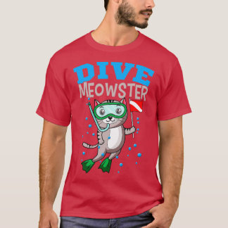 Camiseta El Buceador De Gatos Meowster Scuba Buceando bajo