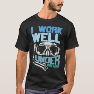 Camiseta El buceo en Scuba con angustia que trabajo bien ba