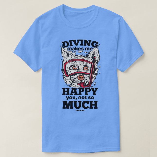 Camiseta El Buceo Me Hace Feliz No Tanto (Diseño del anverso)