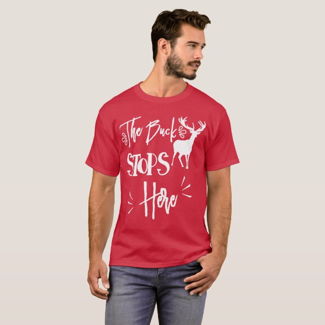 Camiseta El Buck Detiene Aquí Gráfico De Citas (Anverso completo)