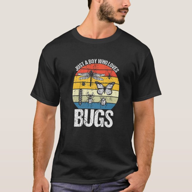 Camiseta El Bug De Insectos Divertidos Ama A Un Niño Que Am (Anverso)