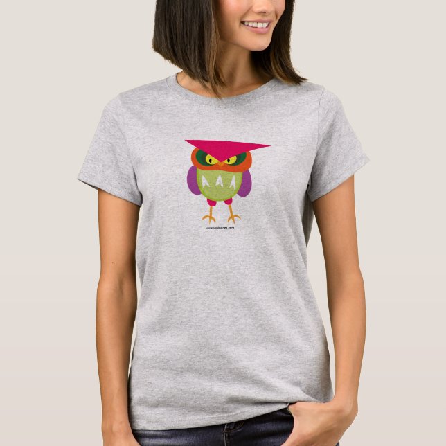 Camiseta El búho enojado es colorido (Anverso)
