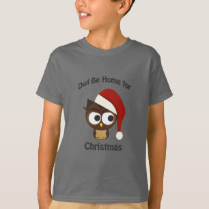Camiseta ¡El búho estará en casa por Navidad!